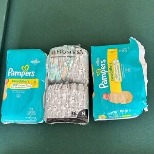 Pampers and Honest diapers